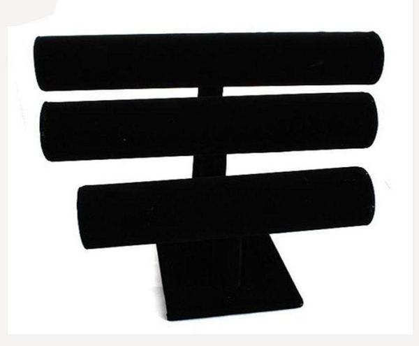 

jewelry pouches bags black velvet bracelet holder with three tier rack watch stand for organization and display jewellery organiz9678791, Pink;blue