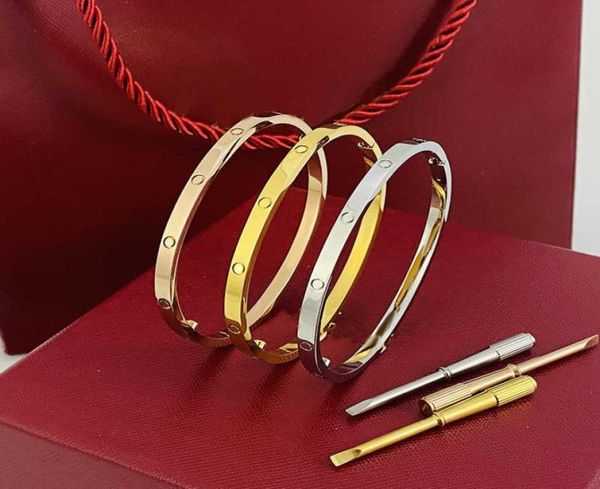 

bangle 4 mm designer bracelets luxury bangle brand jewelry fashion bracelet of men and women titanium steel diamond couple bracele2208505, Black