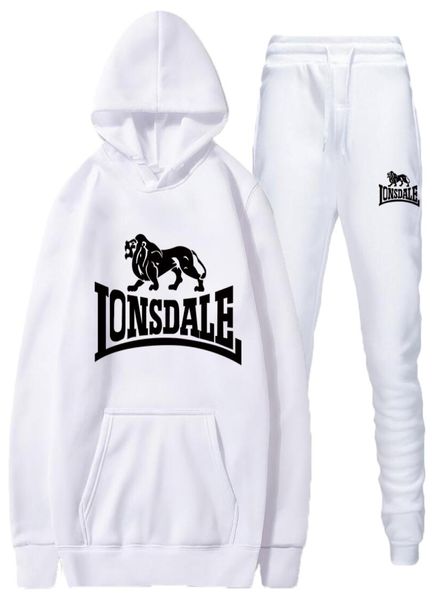 

fashion trends lonsdale print men hoodies suits brand tracksuit men hip hop sweatshirtssweatpants autumn winter hooded pullover x5302689, Gray