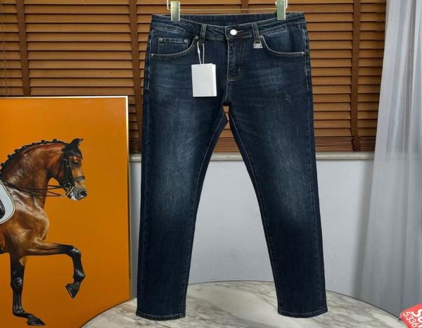 

men039s designer luxury jeans casual allmatch cotton slimfit jeans5008975, Blue