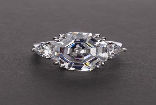 

charm pagoda cut 6ct z diamond ring 100 925 sterling silver engagement wedding band rings for women men party jewelry6533351, Slivery;golden