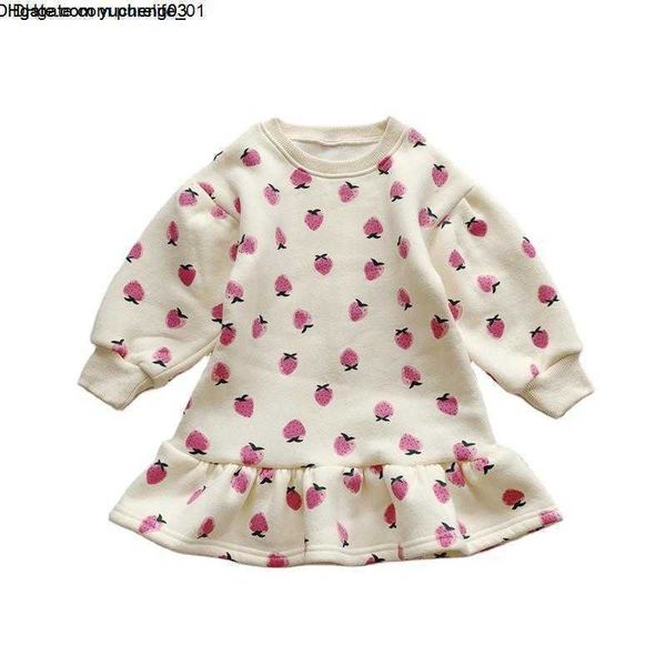 

kids clothing baby girl's dresses winter fashion sweet cute plush warm a-line princess skirt with ruffles for children clothes dobby, Red;yellow