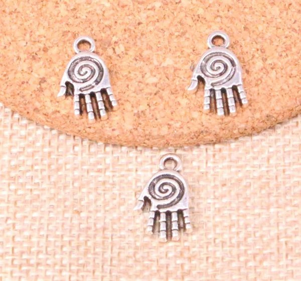 

96pcs charms hamsa palm hand protection 18mm antique making pendant fitvintage tibetan silverdiy handmade jewelry2766023, Bronze;silver
