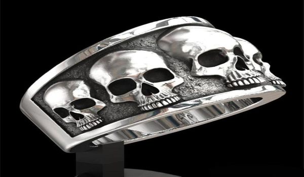 

whole men039s rings fashion stainless steel skull band ring hip hop punk gothic engagement jewelry rings size 613 for men6443437, Silver
