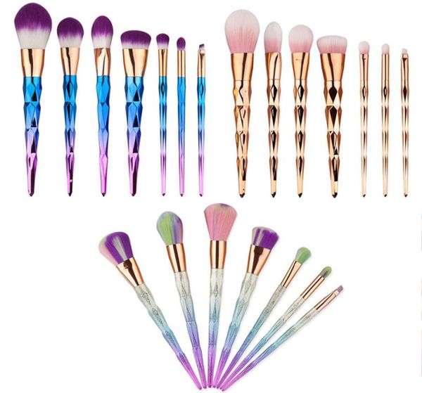 

7pcsset professional makeup brushes 3 colors beauty cosmetic eyeshadow lip powder face tools kabuki brush set5479195