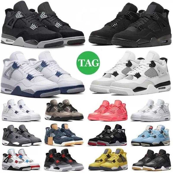 

black j4 cats 4s red thunder university blue military black kaws oreo jumpman 4 men designer basketball shoes qinmin123 miui sneaker tony sa