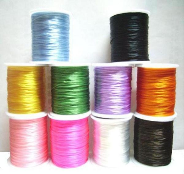 

5rollslot stretch elastic beading cords wire for diy craft jewelry gift 05mm ws052371592615856, White;red