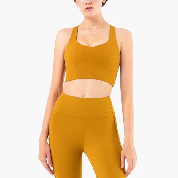 

shock-proof push-up fitness bra multi-strap cross-back running bra for women