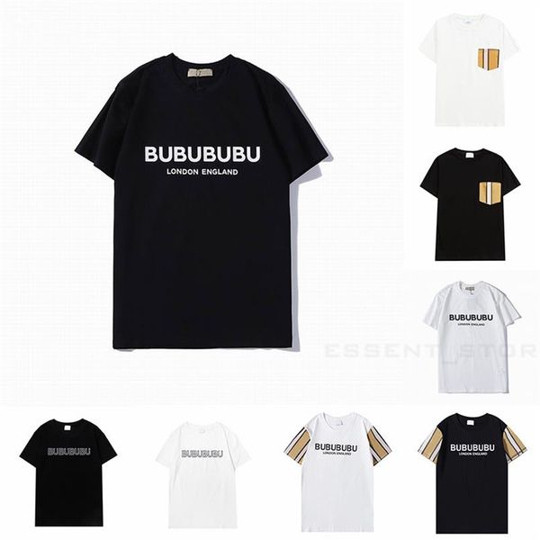 

famous tees mens designers t shirts letter print round neck short sleeve black white fashion men women tshirts3209, White;black