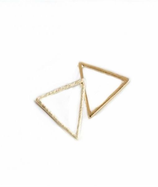 

fashion triangle frame stud earrings gold color plated stud earring whole6713588, Golden;silver