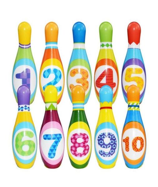 

1 set bowling pins and balls fun safe pu educational toy for kids toddlers children outdoor or indoor toy sportsqqq1521388