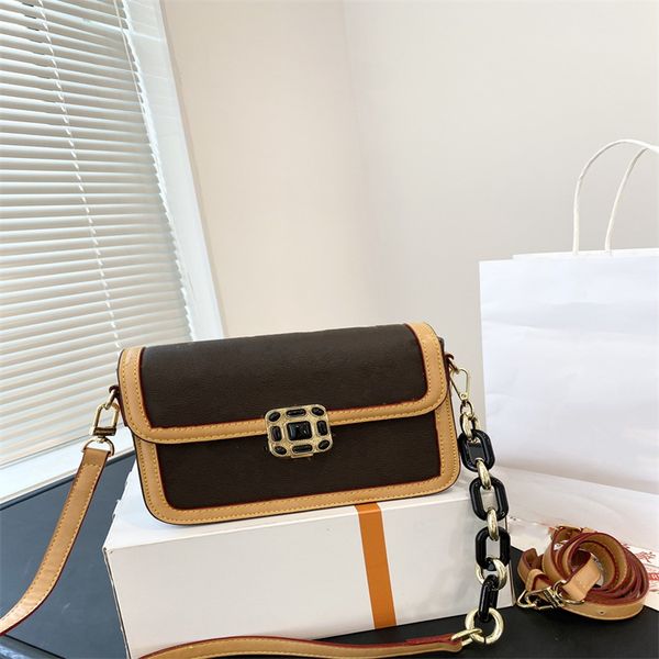 

designer luxury evening cross-body shoulder bags genuine leather women flower chain bags