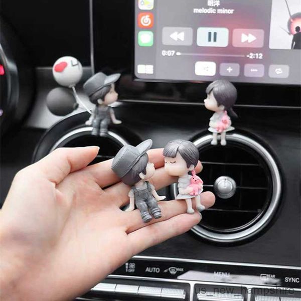 

decorations car accessories cute cartoon couples action figure figurines balloon ornament auto interior for girls gifts r230811