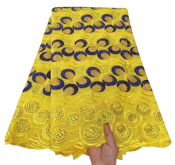 

5 yards rhinestones cotton cloth swiss voile fabric african ladies dinner party cotton dress textile lace women wedding bride clothing 2023, Black;white