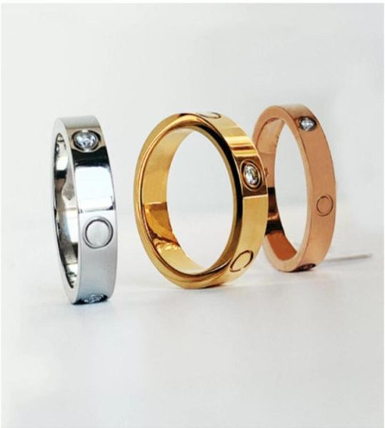 

love screw ring band rings menwomen fashion designer luxury jewelry titanium steel alloy goldplated craft never fade not allergi8356840, Silver
