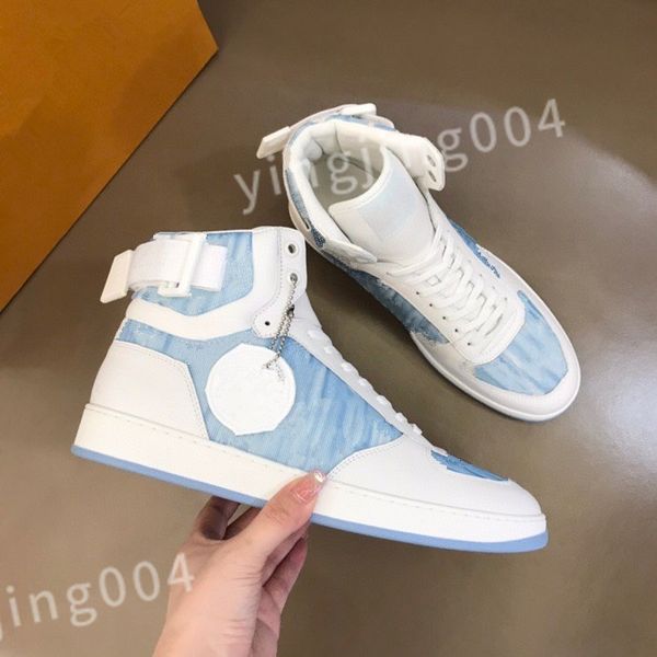 

2023 new luxury designer flat sneaker trainer casual shoes denim canvas leather white letter overlays fashion platform mens womens low sneak, Black