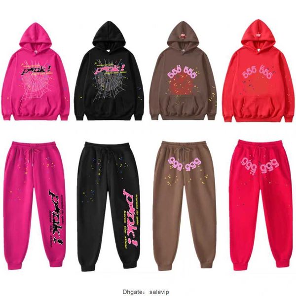 

sp5der young thug 555555 mens hoodies sweater sweatshirts black brown spider hoodie sweatshirt real p tracksuit spider web pullovers hoody s