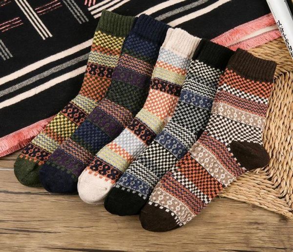 

5pair mens women soft thick angora cashmere casual rabbit wool blend warm winter socks rf05389782319, Black