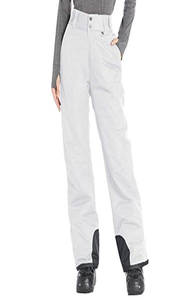 

men039s pants outdoor waterproof ski trousers fleece warm insulated snow overalls solid color pocket for women8955080, Black