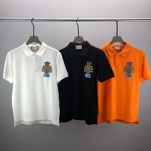 

men's plus tees & polos round neck embroidered and printed polar style summer wear with street pure cotton t-shirts 436, Black