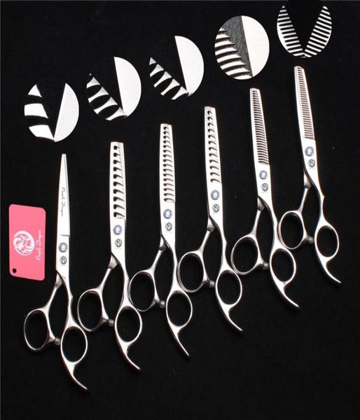 

6039039 17cm purple dragon jp titanium barber shears hairdressing scissors salon haircut set thinning scissors professional 2916841