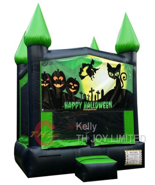 

ship to door halloween inflatable bouncer castle pumpkin air bounce house jumpers with blower3625036