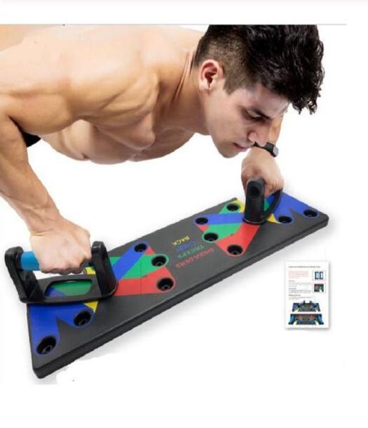 

2020 new 9 in 1 push up rack board men women fitness exercise pushup stands body building training system home gym fitness equipm1741035
