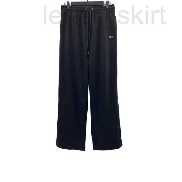 

men's pants designer high version cl webbing wide leg sanitary pants with double-sided plain weave fabric, loose version, 5m8s, Black