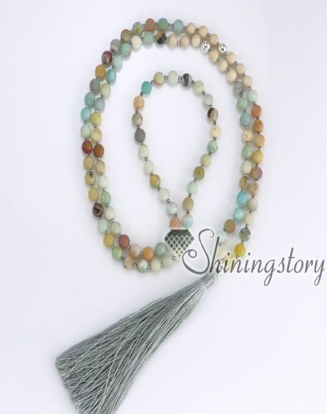 

108 mantra meditation beads indian buddhist tibetan hindu prayer beads necklace yoga mala bead necklace yoga healing spiritual jew6406134, Silver