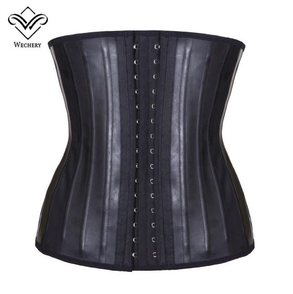 

latex waist trainer corset belly slimming belt sheath body shaper modeling strap waist cincher 25 steel bone xs6xl9431783, Black;white