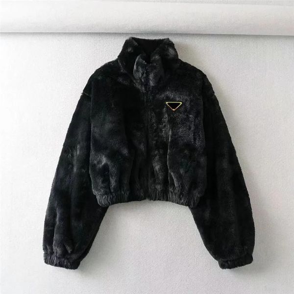 

23FW Womens Jacket Wool Down Coats Woman Thick Jackets Plush Windbreaker Long Sleeves With Letters Budge Coat -L High Quality, White