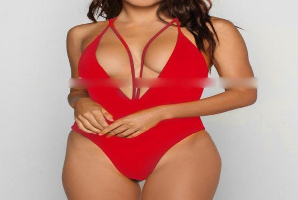 

sling swimming onepiece bikini swimsuit halter europe united states explosions solid color ladies swimsuit new style6334900, White;black