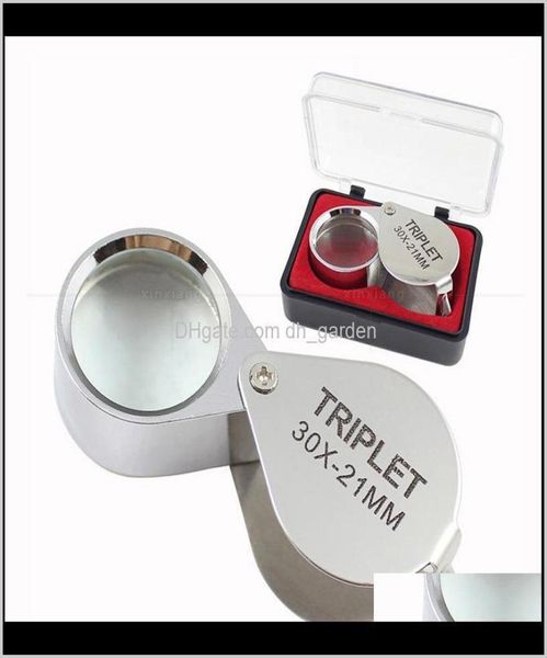 

loupes mini 30x21mm jewelry diamond magnifiers magnifying glass ingenious portable loupe magnifier sier color with retail box w yz6793223