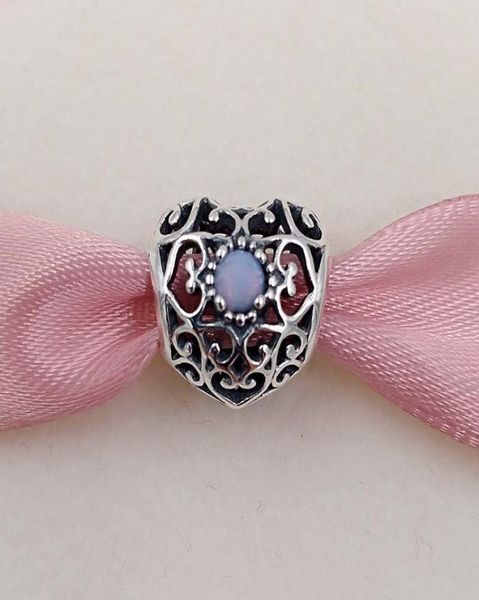 

andy jewel 925 sterling silver beads october signature heart birthstone charm charms fits european pandora style jewelry bracelets2146255, Black