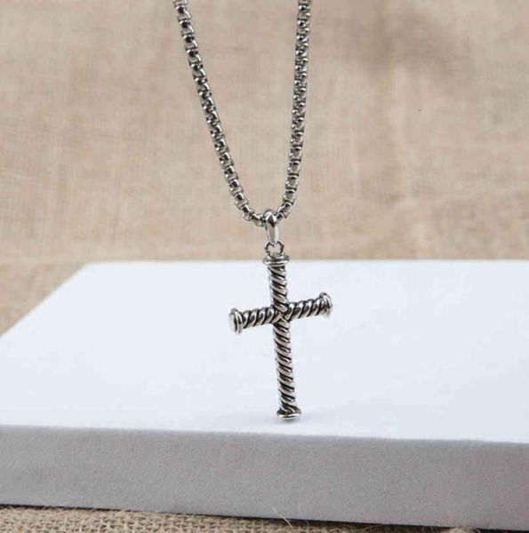 

necklaces dy cross necklace designer men women jewelry thread pendant style mens45939105686461, Silver