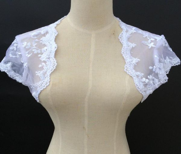 

short sleeve gorgoeous lace bridal ladies jackets for wedding bridal accessories7783364, White