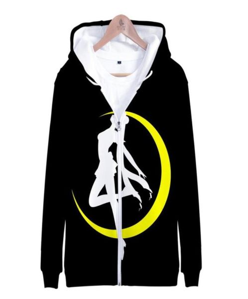 

sailor moon hoodie for women girl kid sweatshirt hooded jacket zipper coat anime sailormoon clothes clothing cx20080847102082117649, Black