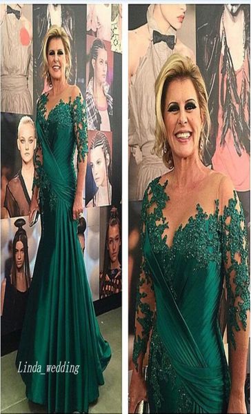 

green lace long evening dress custom make mermaid formal mother of the bride dress party gown plus size5339726, Black;red