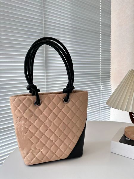 

designer fashion women's vintage vegetable basket handbag sheepskin lacquer leather stitching letter shoulder underarm bag shopping han