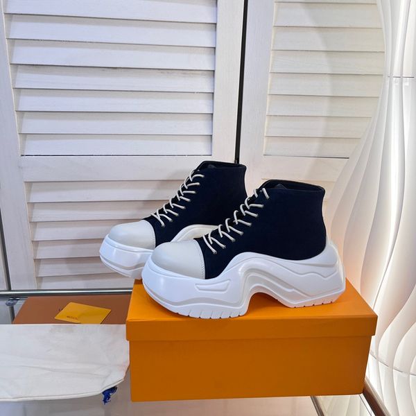 

women designer boots silhouette ankle boot martin booties stretch high heel sneaker winter womens 0809, Black