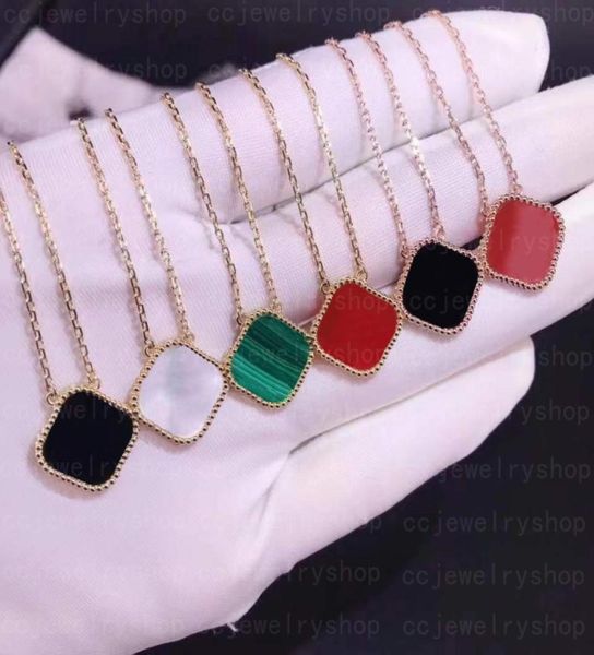 

fashion classic 4four leaf clover necklaces pendants motherofpearl stainless steel plated 18k for womengirls valentine039s 4786090, Silver