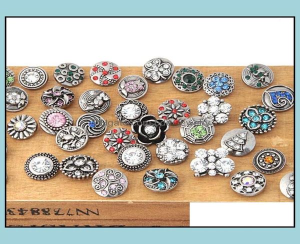 

charm bracelets jewelry 12mm snap button mixed style diy interchangeable chunk fit noosa ginger whole drop delivery 2021 w29rt9464613, Golden;silver