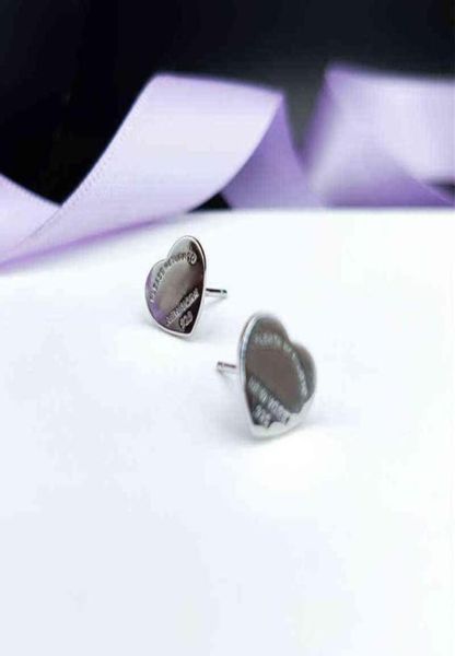 

925 sterling silver earrings for women classic heartshaped ear studs 2021 trend simple and allmatch jewelry gift g22051098948526237547, Golden;silver