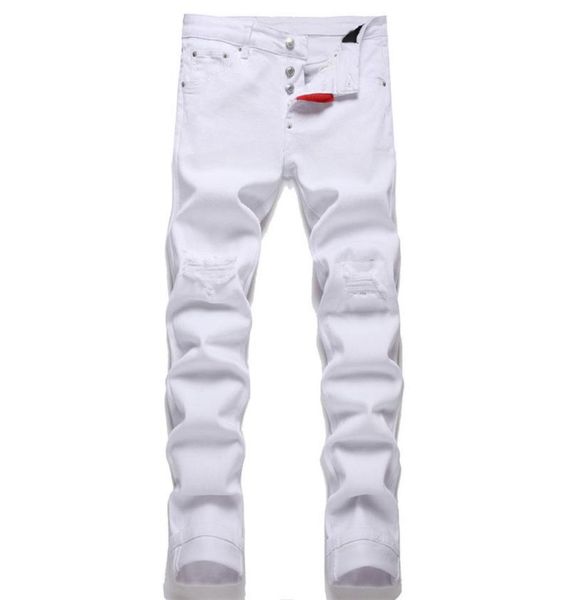 

white designer jeans trousers ds116 trendy clothe youth boys blue denim streetwear urban woman mens skinny stretch rip pants with5729294