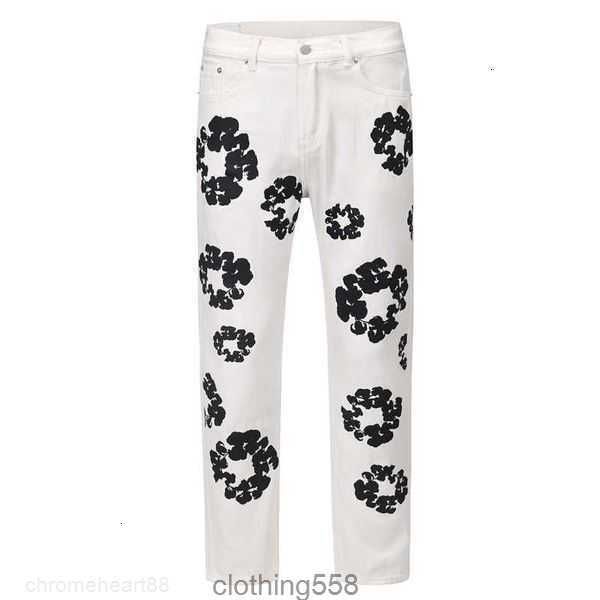 

jeans high street denim tears style kapok washed straight fashion vintage pants kmzt5v6b, Blue