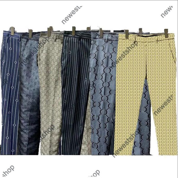 

23ss western clothing designer mens pants trousers blazers mix style autumn luxury slim fit casual grid geometry patchwork print m313d, Black
