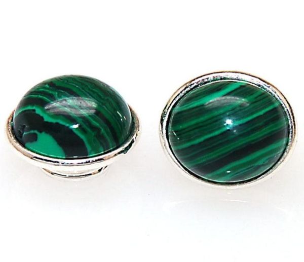 

immitation jewelpop with malachite stone fits kameleon charm bracelet necklace ring 925 silver plating for kameleon jewelry5695309