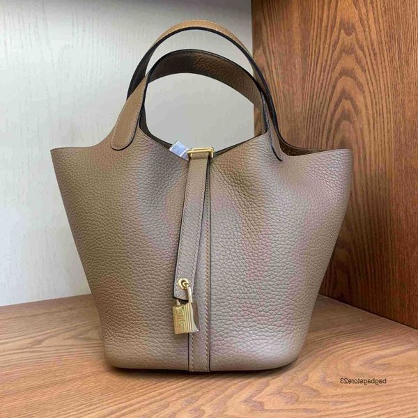 

bucket handmade bags line picotin genuine lock wax designer basket hremes premium tote leather bag 2023 large capacity simple handheld women