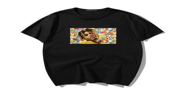

streetwear juice wrld t shirt men hip hop rip singer character printing funny harajuku rapper support men039s tshi8732153, White;black