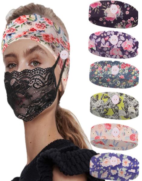 

women man button headband with buttons 2020 fashion facemask holder headbands protect ears sports hair accessories whole3992551, Silver